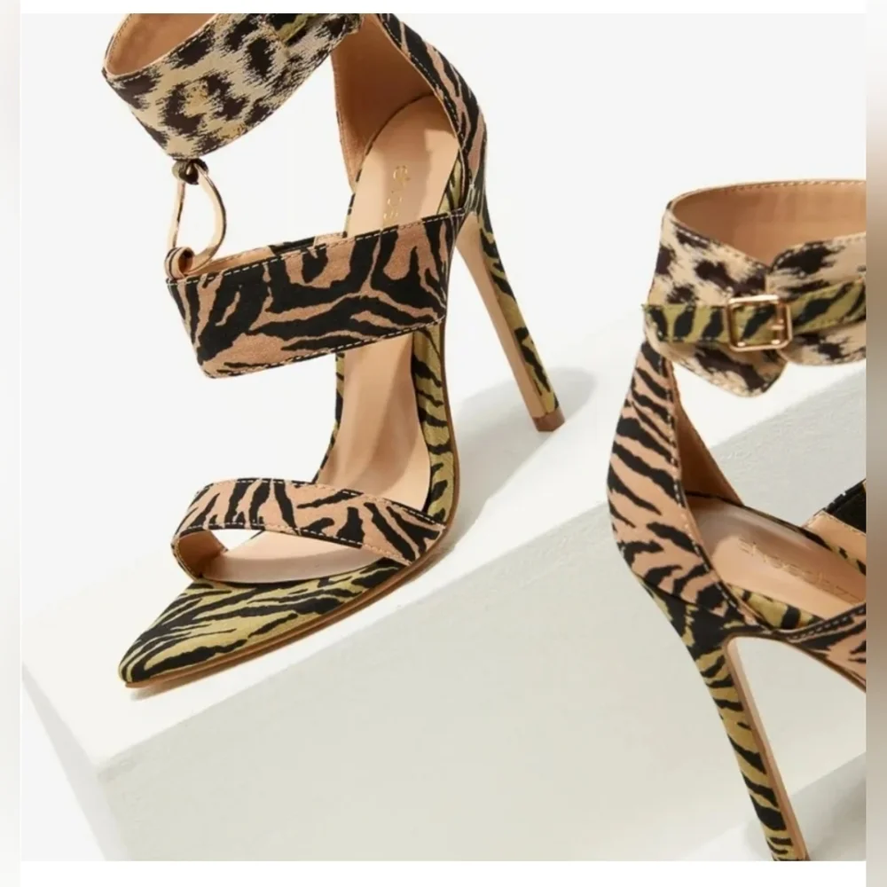 Roxxy LIMITED EDITION Animal Printed Size 7 Women's Stiletto Heels - Picture 8 of 9